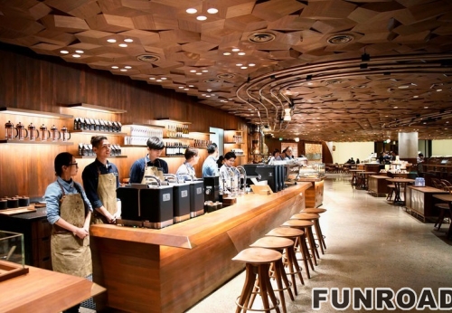 High Quality Indoor Green Coffee Bubble Tea Beverage Bar Counter Fresh Juice Bar Kiosk Design for Shopping Malls Varnish Surface