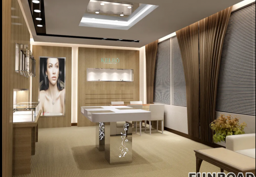 Mujiang Jewellery Shop Sales Table Custom Made Fashion Jewelry Store Furniture for Design