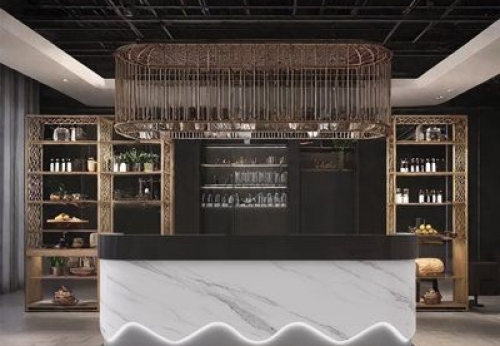 Customizable MDF Modern White Reception Desk LED Light Salon Front Desk with Unique Size and Design