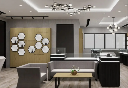 High End Luxury Jewelry Display Cabinet Store Layout One Stop Whole Scheme