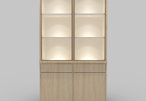 Aluminium MDF Jewelry Jade Display Case for Watch Glasses Mobile Phone Glass Counter Museum Retail Store Shopping Mall