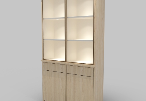 Aluminium MDF Jewelry Jade Display Case for Watch Glasses Mobile Phone Glass Counter Museum Retail Store Shopping Mall