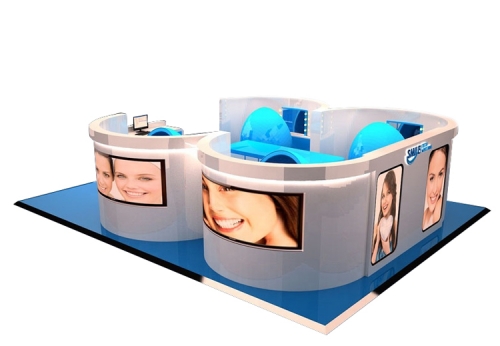 Customized Teeth Whitening Kiosk Free Design Mall Store Furniture with LED Light for Display