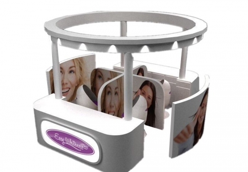 Customized Teeth Whitening Kiosk Free Design Mall Store Furniture with LED Light for Display