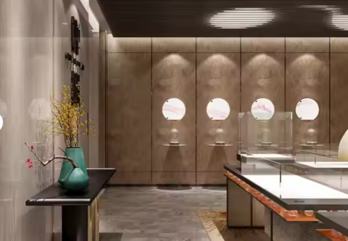 Custom Professional Jewelry Movable Kiosk Layout Design Ideas for Shopping Mall Shop Showroom Interior Custom Renovation