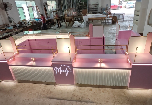 Custom Shop Mall Decoration Jewelry Kiosk Design Jewelry showcase Cabinet for Glass Jewelry Display showcase