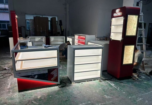 Custom Mobile Phone Kiosk Glass Cabinet Cell Phone showcase Kiosk