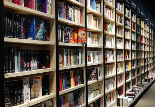 Customized Steel Bookshelf Combination Display Cabinet for Home Living Room Office Library with LED Lighting for Mall Usage