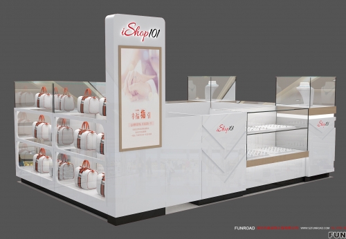 Funroad High-end Shopping Mall Jewelry Kiosk Sales Counter Simple Style Jewelry Store Customization