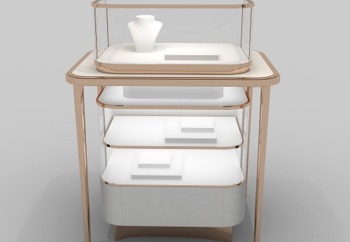 Free Design Commercial Modern Top Grade Glass Metal Store Neck Black Customized Jewelry Showcase Display Set Cabinet