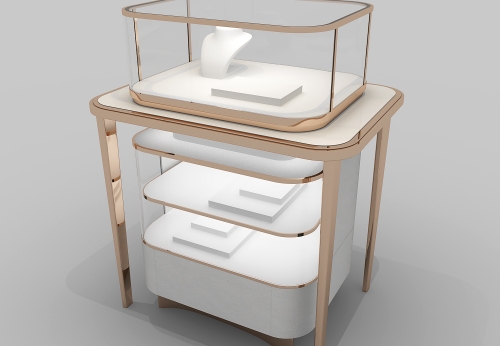 Free Design Commercial Modern Top Grade Glass Metal Store Neck Black Customized Jewelry Showcase Display Set Cabinet