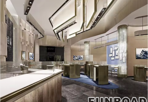 Funroad Custom Jewelry Wall Cabinet Display Decorations for the Shop