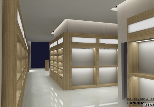 Custom Modern Watch Shop Counter Display Made of MDF and Tempered Glass with LED Light for Watch Shop Cabinet & Interior Ideas