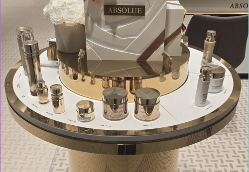 Customized Double-Sided Cosmetics Display Cabinet Lipstick Mask Rack for Skin Care Makeup Palette for Beauty Stores Mall