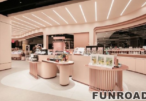 Customized Double-Sided Cosmetics Display Cabinet Lipstick Mask Rack for Skin Care Makeup Palette for Beauty Stores Mall