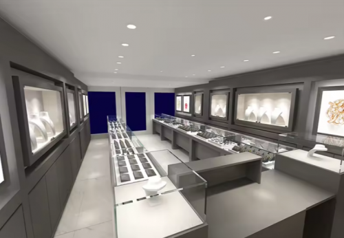 Luxury Custom Made High End Jewelry Shop Interior Design Watch Display Cabinet Furniture Store Showcase