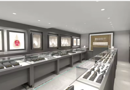 Luxury Custom Made High End Jewelry Shop Interior Design Watch Display Cabinet Furniture Store Showcase