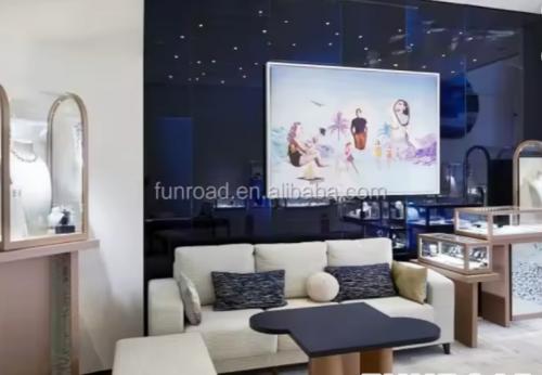 Funroad Jewelry Display Shop Mall Decoration Jewelry Window showcase Kiosk Design Shop