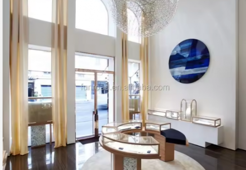 Funroad Jewelry Display Shop Mall Decoration Jewelry Window showcase Kiosk Design Shop