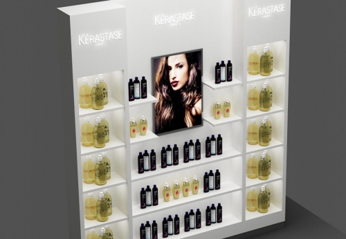 Luxury Cosmetic Furniture for Store Design for Wig Cosmetics Shops Showrooms Malls Jewelry Displays Metal with LED Lighting