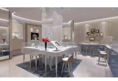 Professional Wood Baking Paint Jewelry Display Rack for Store Decoration Cabinet