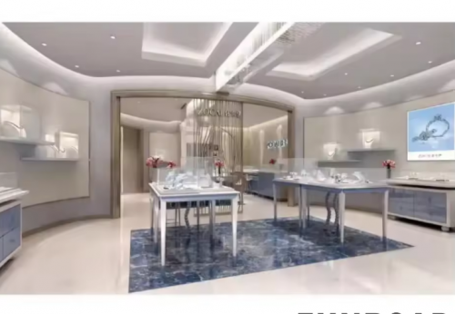 Professional Wood Baking Paint Jewelry Display Rack for Store Decoration Cabinet