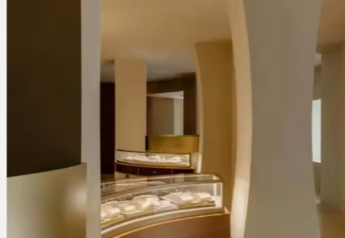 Funroad Customized Strong Glass Display Cabinet Jewelry Boutique Display Cabinet Counter Display Luxury Jewelry Showcase