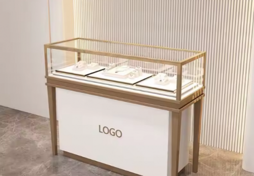 Customized Strong Glass Display Cabinet Jewelry Boutique Display Cabinet Counter Display Luxury Jewelry Showcase