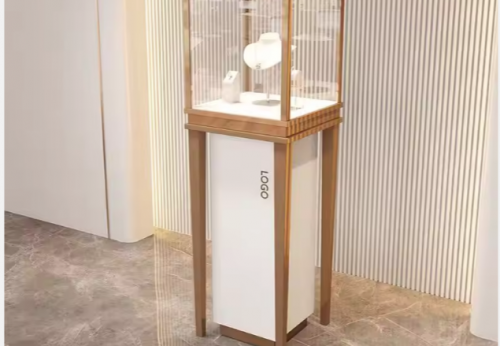 Customized Strong Glass Display Cabinet Jewelry Boutique Display Cabinet Counter Display Luxury Jewelry Showcase