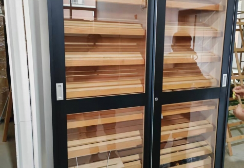 Custom Wooden Cigar Shop Supplies Showroom Tobacco Dispensary Glass Showcase Display Cabinet Grow Wape Show Cases for Smoke Shop