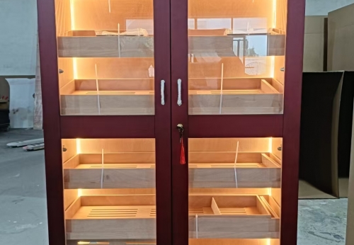 Custom Wooden Cigar Shop Supplies Showroom Tobacco Dispensary Glass Showcase Display Cabinet Grow Wape Show Cases for Smoke Shop