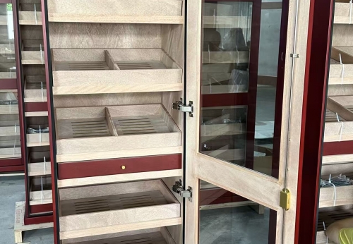 Custom Wooden Cigar Shop Supplies Showroom Tobacco Dispensary Glass Showcase Display Cabinet Grow Wape Show Cases for Smoke Shop