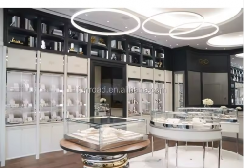 Luxury Jewellery Cabinet Customized Jewelry Store Showcase Display Sets Minimalist Jewelry Shop Custom