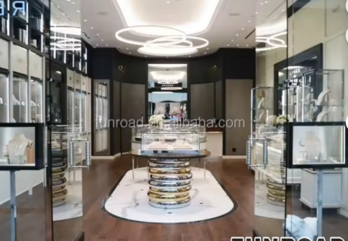 Luxury Jewellery Cabinet Customized Jewelry Store Showcase Display Sets Minimalist Jewelry Shop Custom