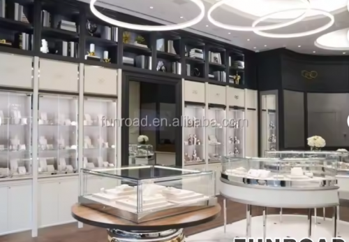 Luxury Jewellery Cabinet Customized Jewelry Store Showcase Display Sets Minimalist Jewelry Shop Custom