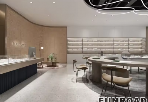 Modern High-End Luxury Jewelry Store Showcase Custom ACryl and Metal Watch Display Case with LED Light for Mall Usage