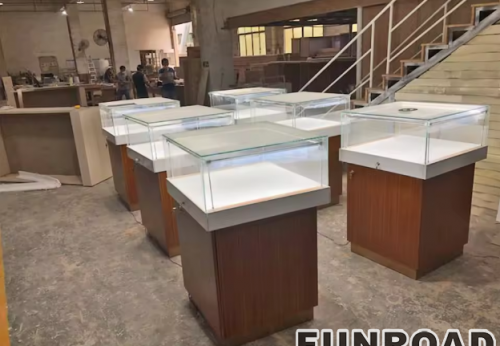 Bargain Rush Jewellery Shop Showcase High-end Metal Glass Custom Luxury Jewelry Display Cabinet