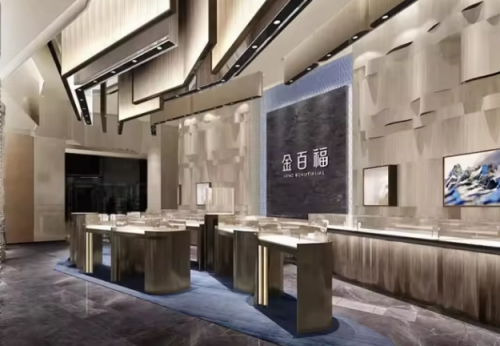 Funroad Luxury Modern Acrylic Jewelry Showcase LED Light Store Display Counter Furniture for Shopping Malls & Showrooms