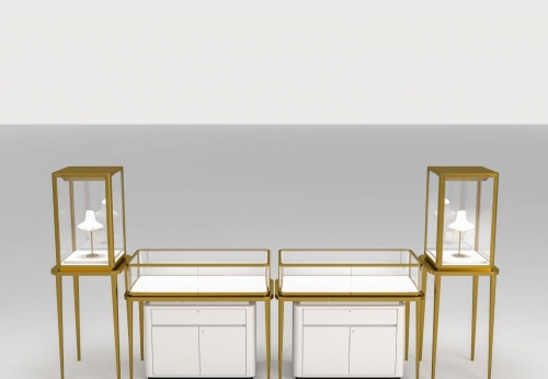 ODM Designer Luxury Jewelry Showcase Display Cabinet with LED Light Customizable Store Kiosk and Showroom Cabinet