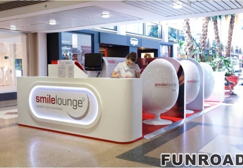 Customized Teeth Whitening Kiosk Free Design Mall Store Furniture with LED Light for Display