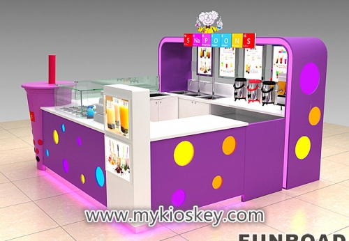 Funroad Bubble Tea Kiosk Design Modern Style Shopping Mall Food & Drink Stand