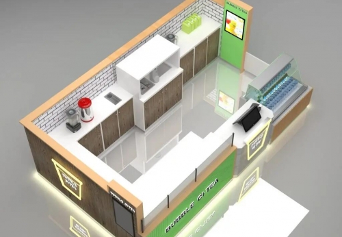 Funroad Bubble Tea Kiosk Design Modern Style Shopping Mall Food & Drink Stand