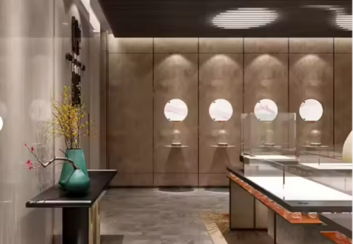 Unique Jewelry Cabinet Custom Luxury Store Interior Counter Island for Sale