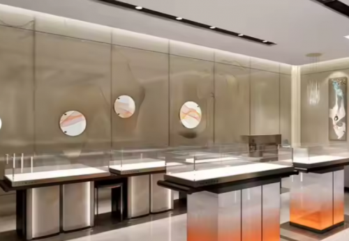 Unique Jewelry Cabinet Custom Luxury Store Interior Counter Island for Sale