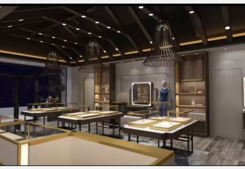 Funroad 2026 New Design Cosmetic Led Marble Jewellery Counter Top Displays Glass Cabinet Used Jewelry Display showcase