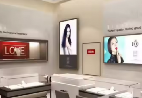 Luxury MDF Glass Jewelry Showcase Custom Shop Interior Display Cabinet