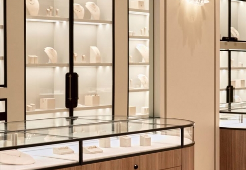 Luxury Mall Kiosk Store Furniture Showroom Display Jewellery Shop Interior Design Glass Jewelry Showcase Counter Display Cabinet