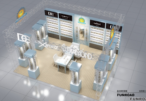 Glass Custom Showcase Display Cabinet for Jewelry Exhibitor Sunglasses Watch Jewellery Counter Display Showcase Display Kiosk