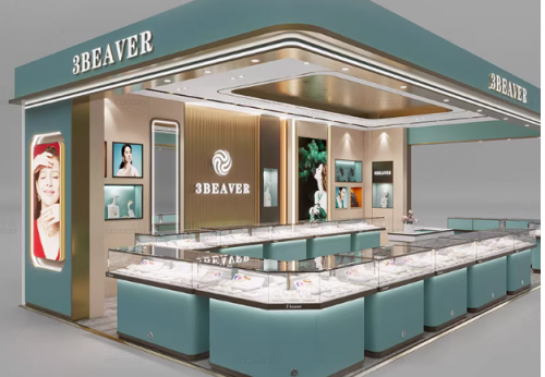 Customized Jewelry Display Cabinet Movable Storage for Luxury Watches Gold Antiques-150cm Product Counter LED Retail Store