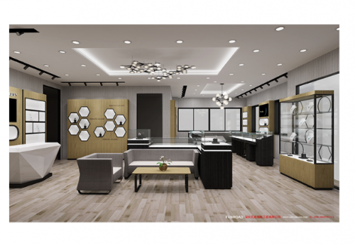 Modern Glass Jewelry Retail Display Cabinet with LED Lighting for Shop Renovation and Wall Display Stand for Jewelry Store